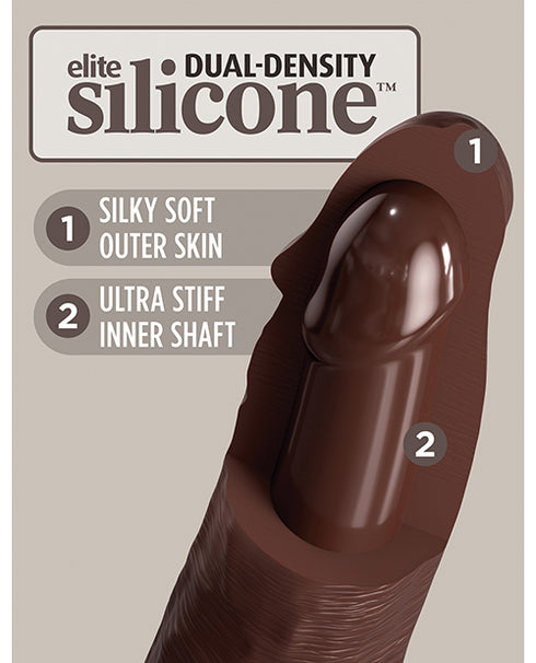 Curve Toys Jock Dual Density 9 in. Silicone Dildo with Balls & Suction Cup Light