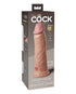 Curve Toys Jock Dual Density 10 in. Silicone Dildo with Balls & Suction Cup Light