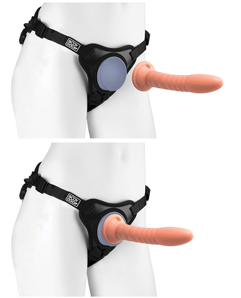 RealRock Crystal Clear Double Dong 13 in. Dual-Ended Dildo Clear