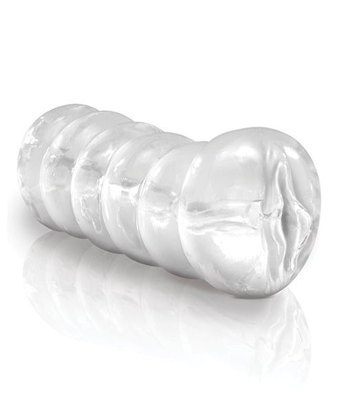 RealRock Crystal Clear Realistic 6 in. Dildo With Balls and Suction Cup Turquoise