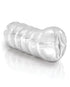RealRock Crystal Clear Realistic 6 in. Dildo With Balls and Suction Cup Turquoise