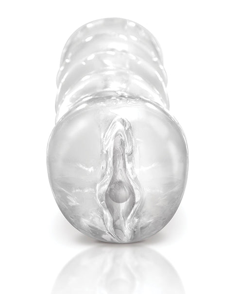 RealRock Crystal Clear Realistic 6 in. Dildo With Balls and Suction Cup Turquoise