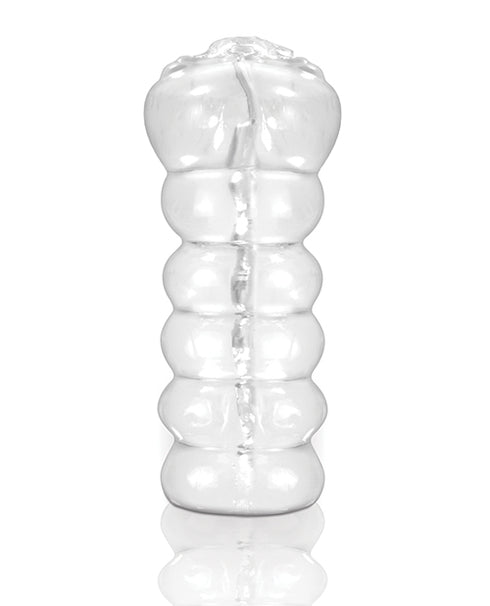 RealRock Crystal Clear Realistic 6 in. Dildo With Balls and Suction Cup Turquoise