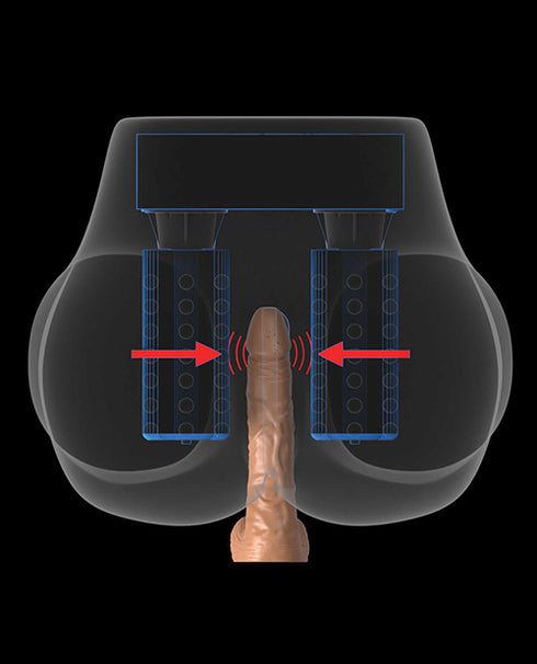 RealRock Crystal Clear Straight 10 in. Dildo Without Balls Blue