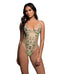 Daisy Tease Embroidered Daisy Lace Teddy w/Crisscross Details - Green SM