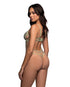 Daisy Tease Embroidered Daisy Lace Teddy w/Crisscross Details - Green SM