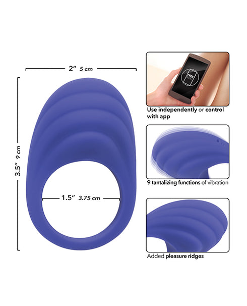 Luv Inc. Pr37: Pointy Ring Luv Plug Metallic Blue