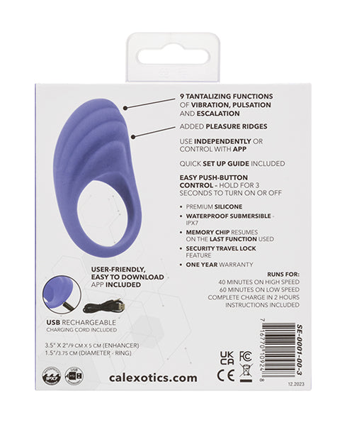 Luv Inc. Pr37: Pointy Ring Luv Plug Metallic Blue