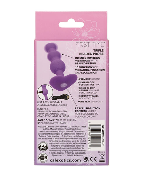 VIVE Pallina Rechargeable G-Spot and Tapping Beads Clit Stimulator Blue