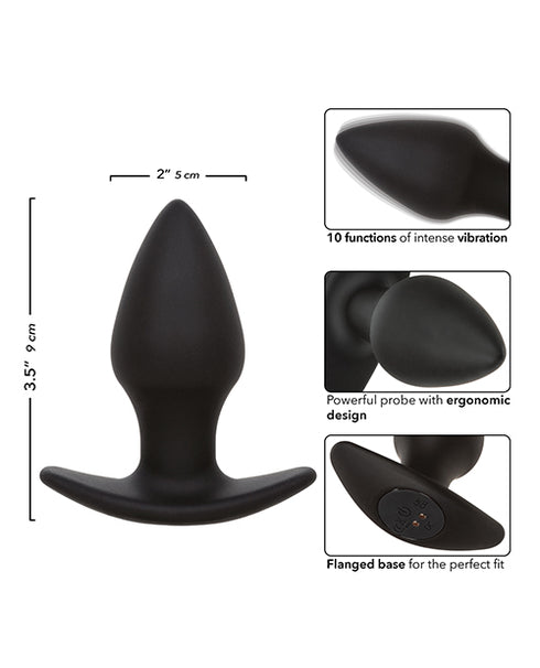 RealRock Wireless Rechargeable Remote Control LED Vibrating 6 in. Dildo with Balls Clear