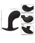 RealRock Wireless Rechargeable Remote Control LED Vibrating 7 in. Dildo Clear