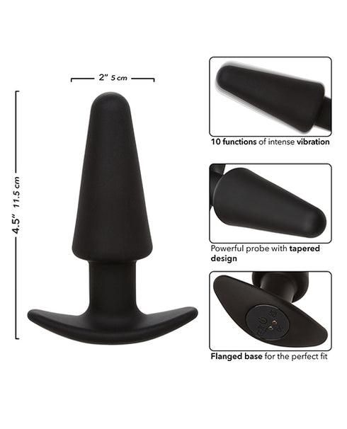 RealRock Wireless Rechargeable Remote Control LED Vibrating 7 in. Dildo with Balls Clear