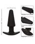 RealRock Wireless Rechargeable Remote Control LED Vibrating 7 in. Dildo with Balls Clear