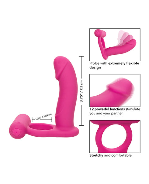 Evolved Fantasy Multicolor Vibrating Ribbed Dildo