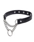 Rock Solid Adjustable Leather 5-Snap Cock Ring Black