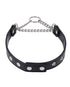 Rock Solid Adjustable Leather 5-Snap Cock Ring Black