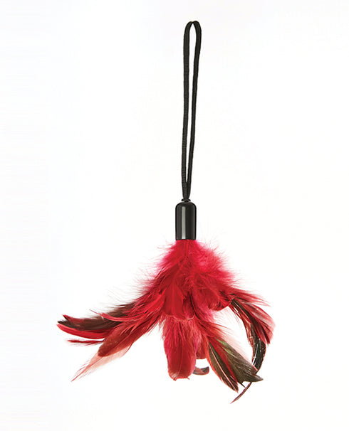 Rouge Leather Devil Riding Crop Red