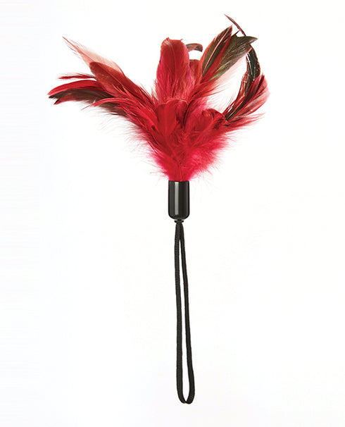 Rouge Leather Devil Riding Crop Red