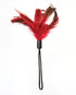 Rouge Leather Devil Riding Crop Red