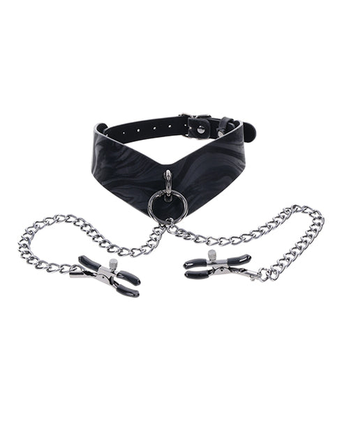 Neva Nude Pasty Daddy Heart Vinyl Black