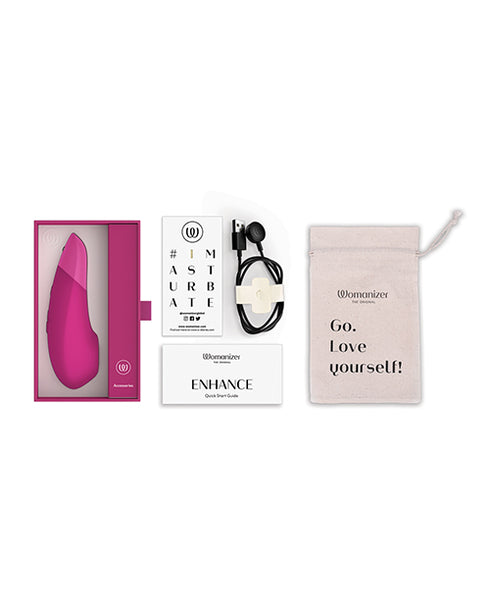Womanizer Enhance 2 in 1 Pleasure Air & Vibrations - Vibrant Pink