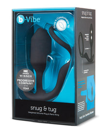 b-Vibe Vibrating Snug Plug 4 Rechargeable Weighted Silicone Anal Plug Navy