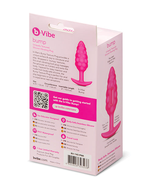 b-Vibe Bump Texture Plug - Pink