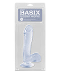 Basix Rubber Works 7.5" Dong w/Suction Cup - Clear