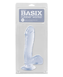 Basix Rubber Works 7.5" Dong w/Suction Cup - Clear