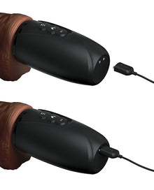 King Cock Plus Thrusting, Warming & Vibrating 7.5" Triple Threat Dong - Brown